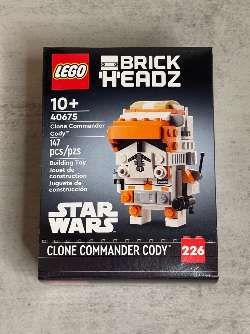 Lego Star Wars BrickHeadz Clone Commander Cody Set (#40675)